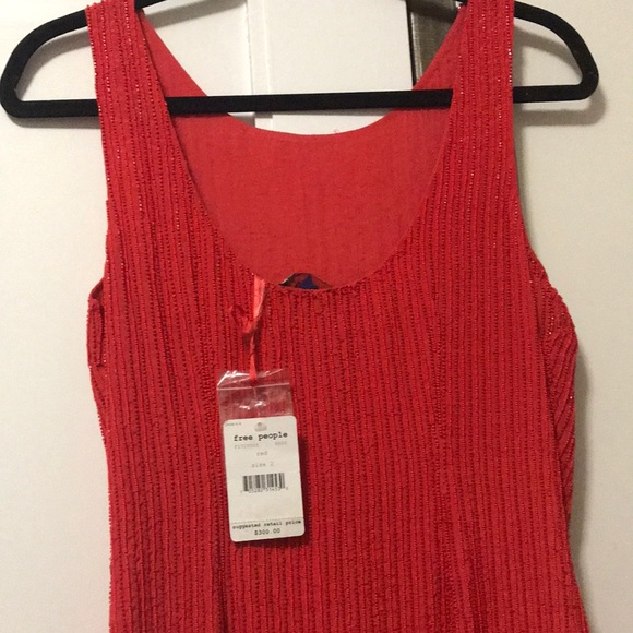 Free People Red Sequin Mini Dress New With Tags! - Picture 2 of 8